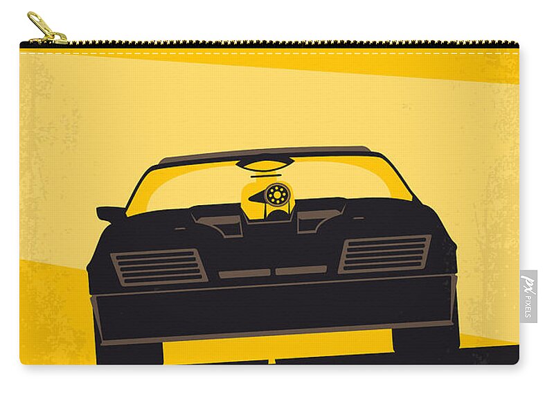 Mad Carry-all Pouch featuring the digital art No051 My Mad Max minimal movie poster by Chungkong Art