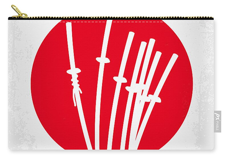 The Seven Samurai Zip Pouch featuring the digital art No200 My The Seven Samurai minimal movie poster by Chungkong Art