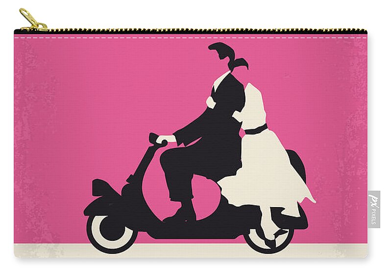 Roman Holiday Carry-all Pouch featuring the digital art No205 My Roman Holiday minimal movie poster by Chungkong Art