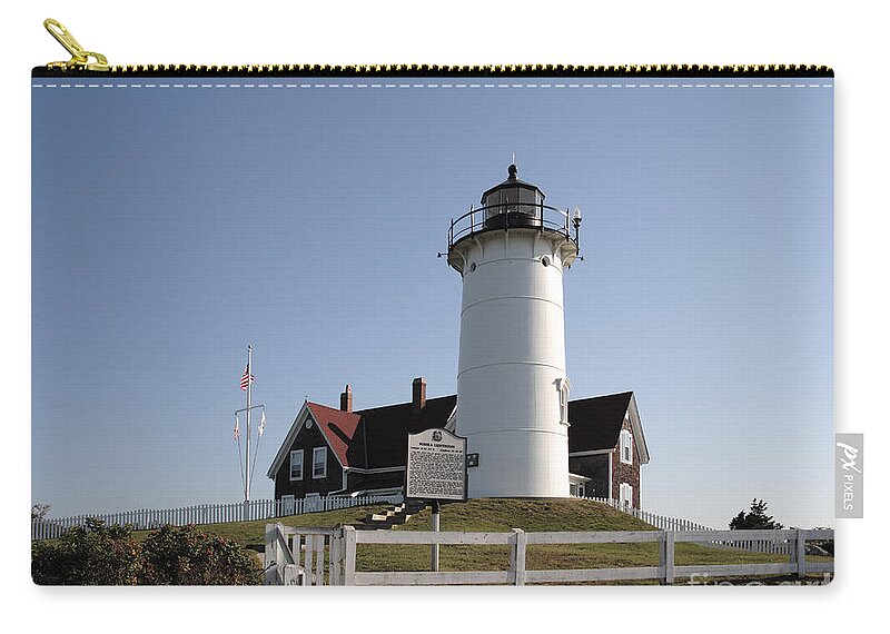 Falmouth Zip Pouch featuring the photograph Nobska Lighthouse on Cape Cod at Woods Hole Massachusetts by William Kuta