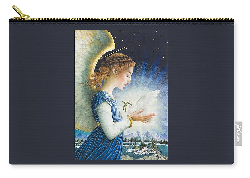 Christmas Zip Pouch featuring the painting Noel by Lynn Bywaters
