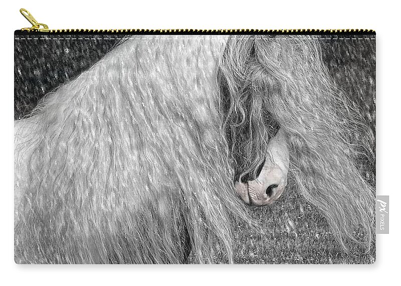 Gypsy Horses Zip Pouch featuring the digital art Nor easter by Fran J Scott