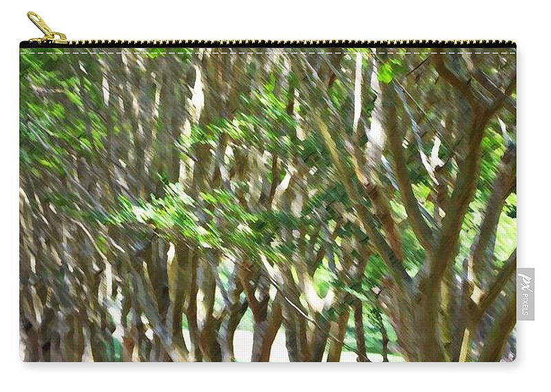 Favorite Spot In The Gardens Zip Pouch featuring the painting Norfolk Botanical Garden 5 by Jeelan Clark