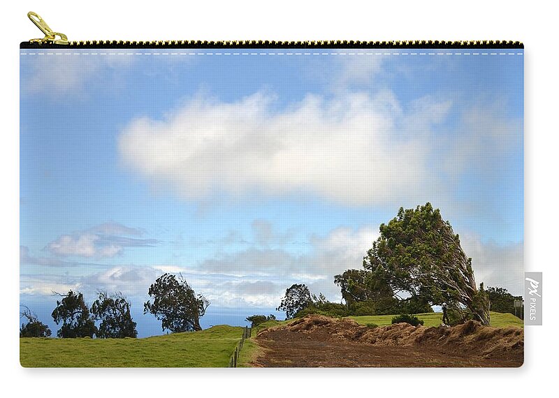 Kona Zip Pouch featuring the photograph North Kona Coast by Amy Fose