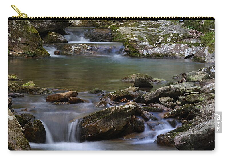 North Prong Of Flat Fork Creek Zip Pouch featuring the photograph North Prong Of Flat Fork Creek by Daniel Reed