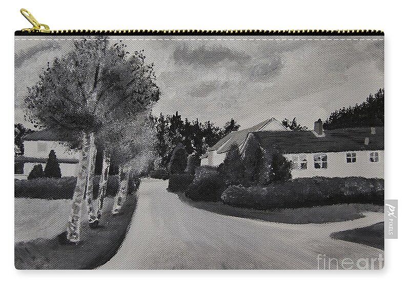 Norway Zip Pouch featuring the painting Norwegian Street by Marina McLain
