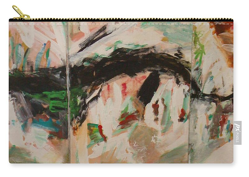 Time Zip Pouch featuring the painting Nostalgies Of Venice by Fereshteh Stoecklein