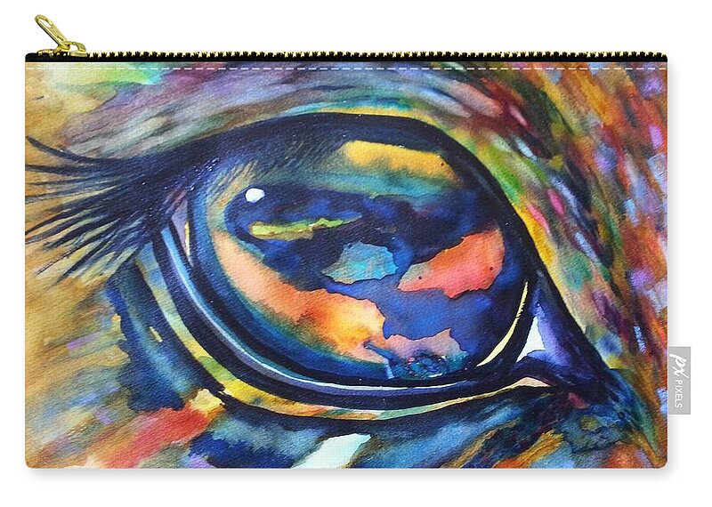 Ksg Zip Pouch featuring the painting Not For Slaughter by Kim Shuckhart Gunns