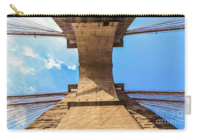 Brooklyn Zip Pouch featuring the photograph Nothin But Blue Skies Brooklyn by Charlie Cliques