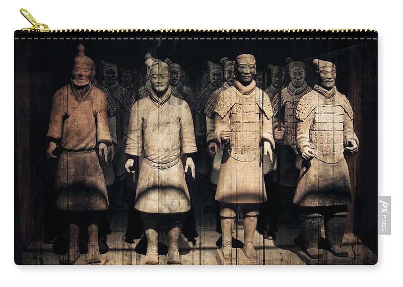 Terracotta Army Zip Pouch featuring the photograph Nothing to Kill or Die For by Zinvolle Art