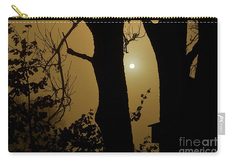 Fog Zip Pouch featuring the photograph November Fog by Susanne Van Hulst
