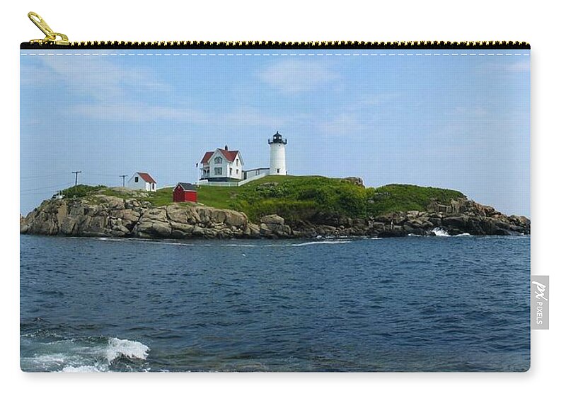 Nubble Zip Pouch featuring the photograph Nubble Lighthouse by Photographic Arts And Design Studio