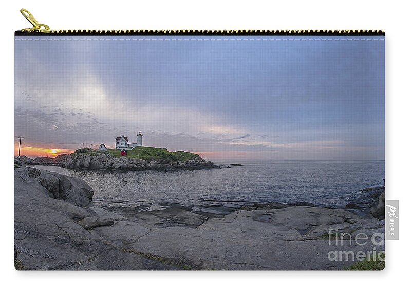 Lighthouse Zip Pouch featuring the photograph Nubble Lighthouse by Steven Ralser