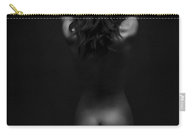 Blue Muse Fine Art Zip Pouch featuring the photograph Nude Cow Girl Blues by Blue Muse Fine Art