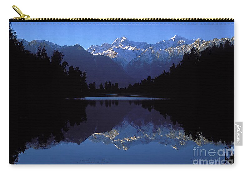 Alps Zip Pouch featuring the photograph New Zealand Alps by Steven Ralser