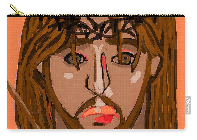 Icons Zip Pouch featuring the painting O Nymphios by Anita Dale Livaditis