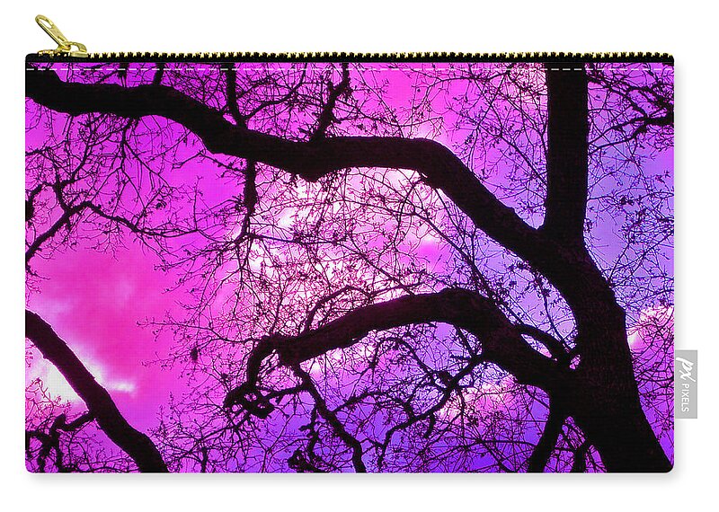 Trees Zip Pouch featuring the photograph Oaks 17 by Pamela Cooper