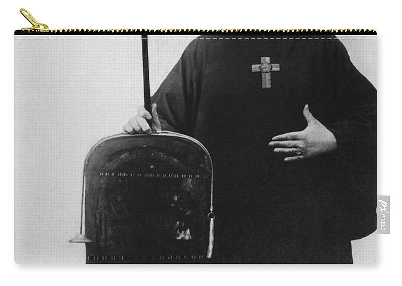 1 Person Zip Pouch featuring the photograph Occultist Aleister Crowley by Underwood Archives
