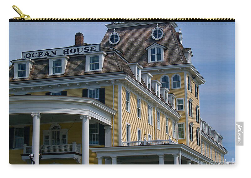 Ocean House Zip Pouch featuring the photograph Ocean House in Watch Hill - Rhode Island by Anna Lisa Yoder