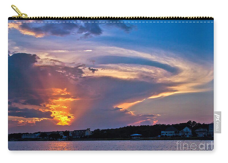 Ocean Isle Zip Pouch featuring the photograph Ocean Isle Sunset by Jemmy Archer