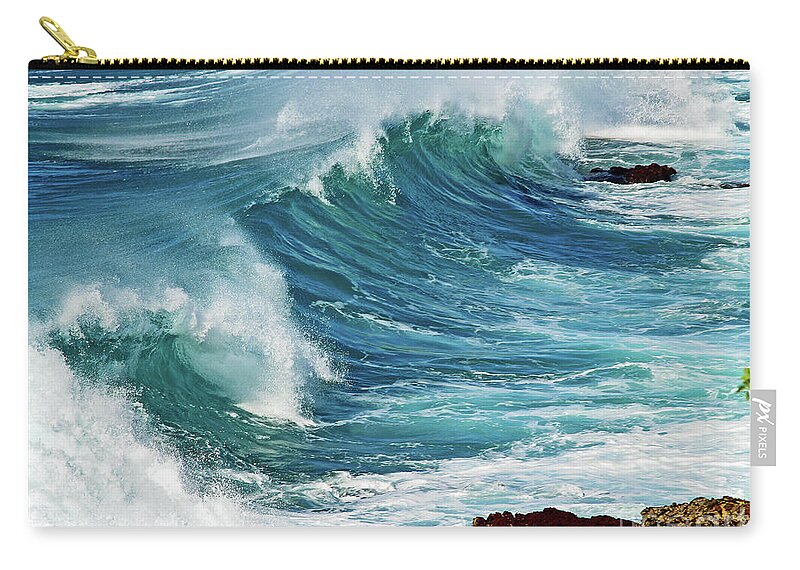 Ocean Photography Zip Pouch featuring the photograph Ocean Majesty by Patricia Griffin Brett