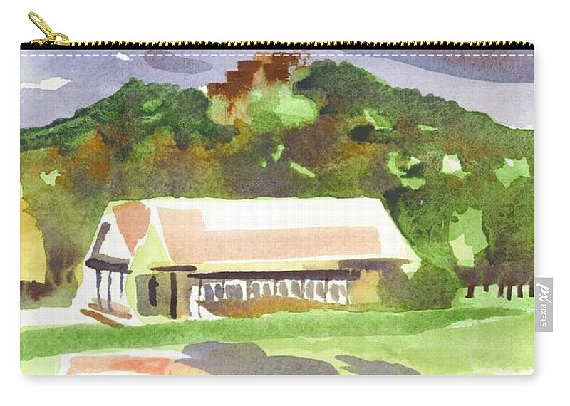 October Shadows At Fort Davidson Zip Pouch featuring the painting October Shadows at Fort Davidson by Kip DeVore
