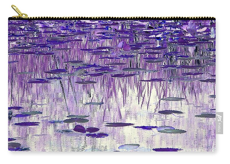 Ode To Monet Zip Pouch featuring the photograph Ode to Monet in Purple by Chris Anderson