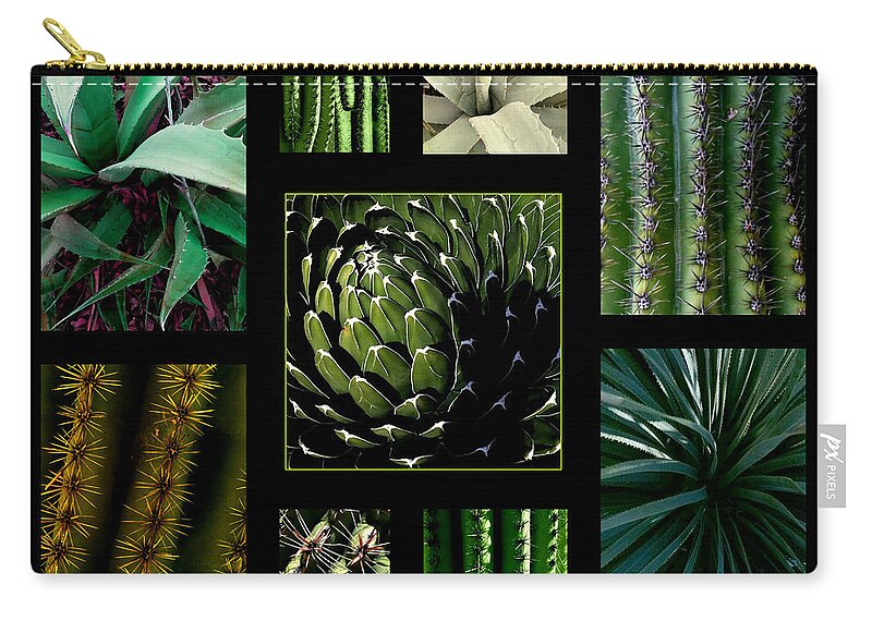 Cactus Zip Pouch featuring the photograph Oh My Cacti by Marlene Burns