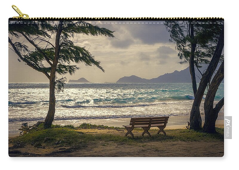 Landscape Zip Pouch featuring the photograph Oahu Sunrise by Steven Sparks