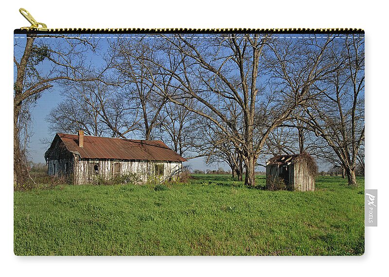 Barn Zip Pouch featuring the photograph Old and Forgotten by Kim Hojnacki