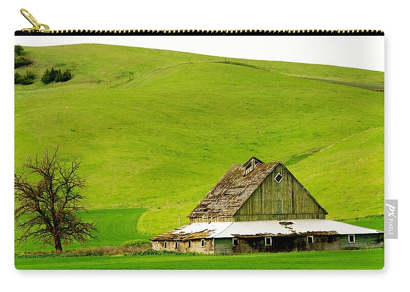 Barn Zip Pouch featuring the photograph Old Barn by David Kay