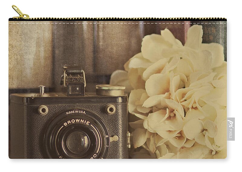 Antique Zip Pouch featuring the photograph Old Brownie by Pam Holdsworth