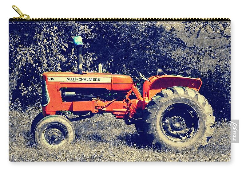 Tractor Zip Pouch featuring the photograph Old but not Forgotten by Wendy Gertz