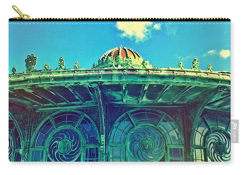 Asbury Park Zip Pouch featuring the photograph Asbury Park Old Carousel House by Eleanor Abramson