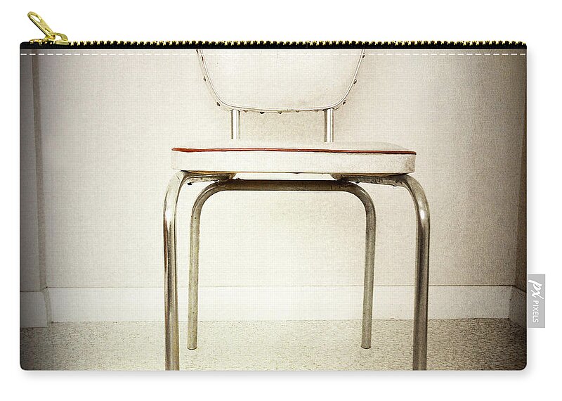 Object Zip Pouch featuring the photograph Old chair by Les Cunliffe