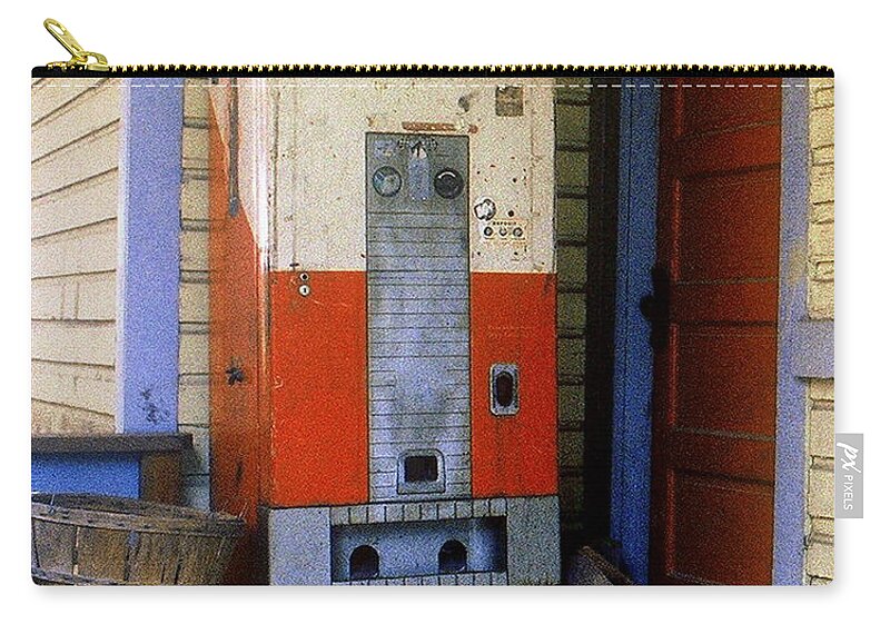 Fine Art Zip Pouch featuring the photograph Old Coke Machine by Rodney Lee Williams