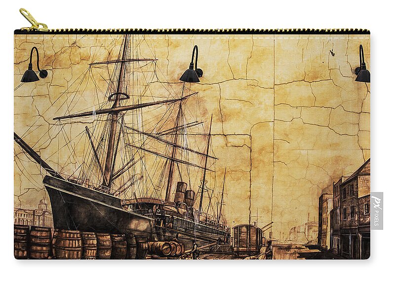 Wall Mural Zip Pouch featuring the photograph Old Days Portland by Karol Livote