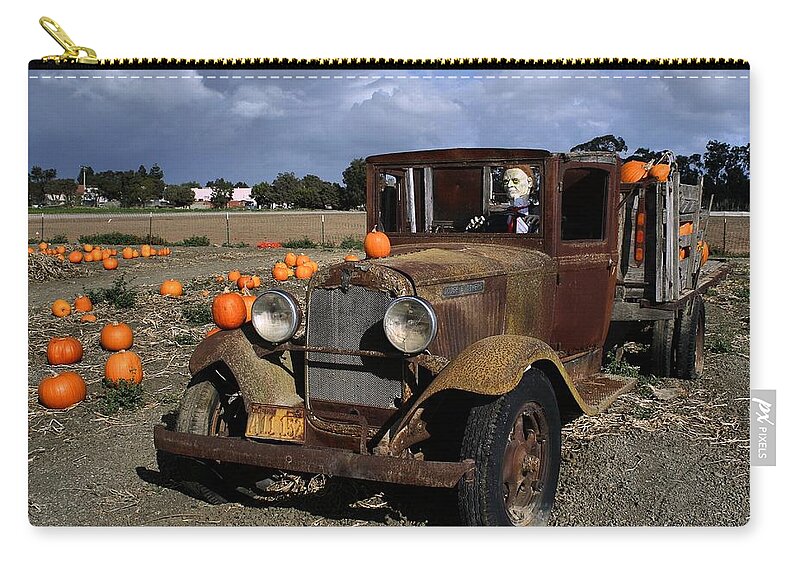 Farm Zip Pouch featuring the photograph Old Farm Truck by Michael Gordon