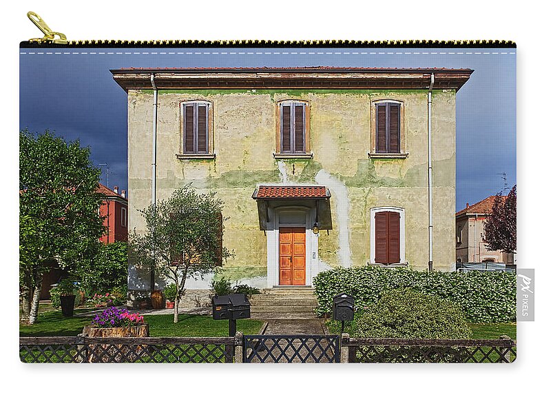 Architecture Zip Pouch featuring the photograph Old House in Crespi D'Adda by Roberto Pagani