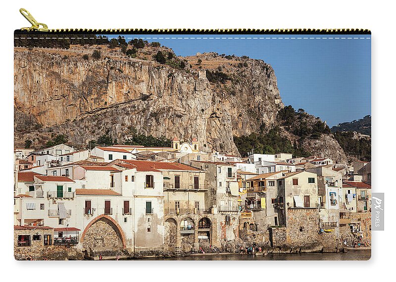 Tranquility Zip Pouch featuring the photograph Old Houses In A Mediterranean Village by Buena Vista Images