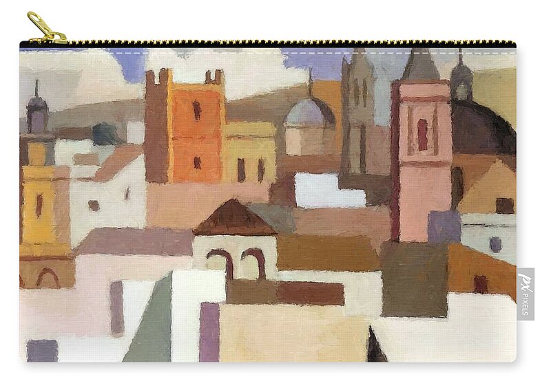 Painting Zip Pouch featuring the photograph Old Jerusalem by Munir Alawi