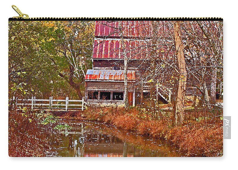 River Zip Pouch featuring the photograph Old Mill by Sandra Clark