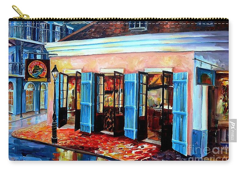 New Orleans Zip Pouch featuring the painting Old Opera House-New Orleans by Diane Millsap