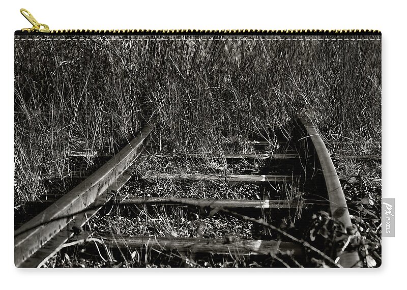 Rail Zip Pouch featuring the photograph Old Rails by Ron Roberts