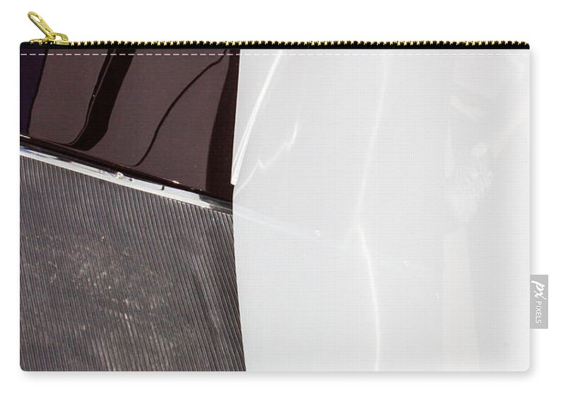 Antique Car Zip Pouch featuring the digital art Old Running Board by Georgianne Giese