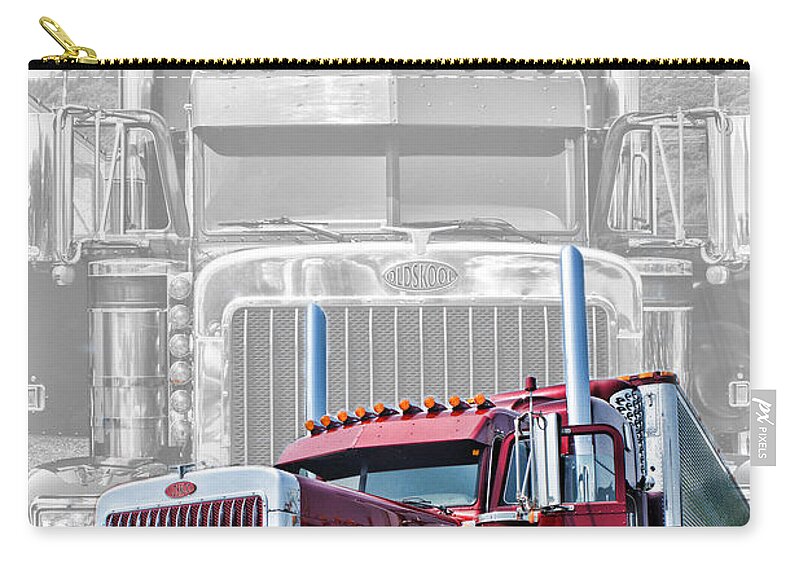 Trucks Zip Pouch featuring the photograph Old Skool-Double Pete by Randy Harris