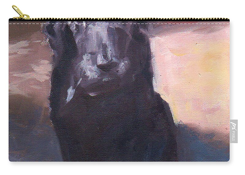 Dog Zip Pouch featuring the painting Old Soul by Sheila Wedegis
