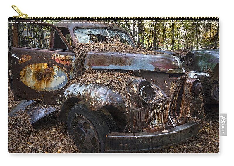 1940s Zip Pouch featuring the photograph Old Studebaker Truck by Debra and Dave Vanderlaan