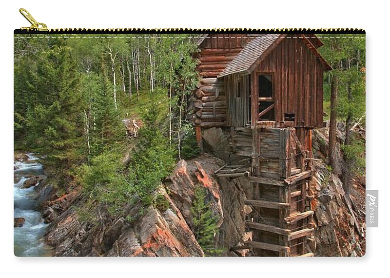 Crystal Colorado Zip Pouch featuring the photograph Old Time Colorado by Adam Jewell