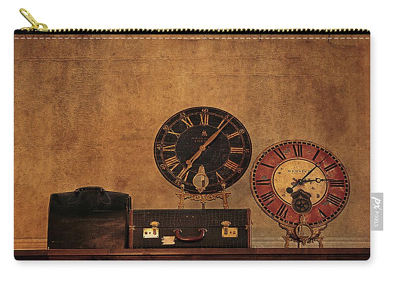 Luggage Zip Pouch featuring the photograph Old Times by Maria Angelica Maira